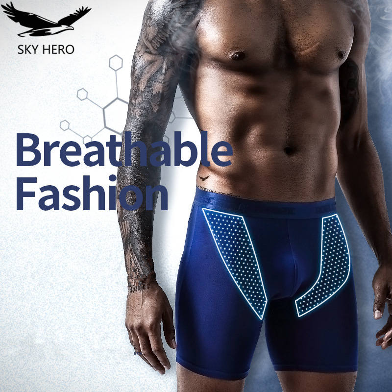 2pcs/Lot underpants leg up lon – Long Leg Trunk Men recenzja i cena