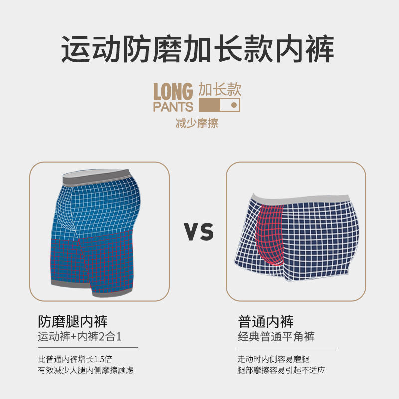 2pcs/Lot underpants leg up lon – Long Leg Trunk Men recenzja i cena