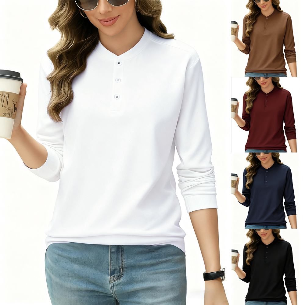 2026 NEW Solid Cotton Henley S – Undershirt Crew Neck recenzja i cena