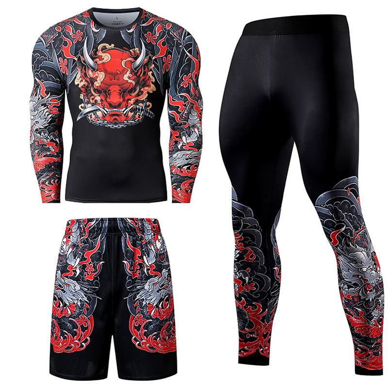 2/3PCS Men Jiu jitsu Tracksuit – Compression Long Pant recenzja i cena
