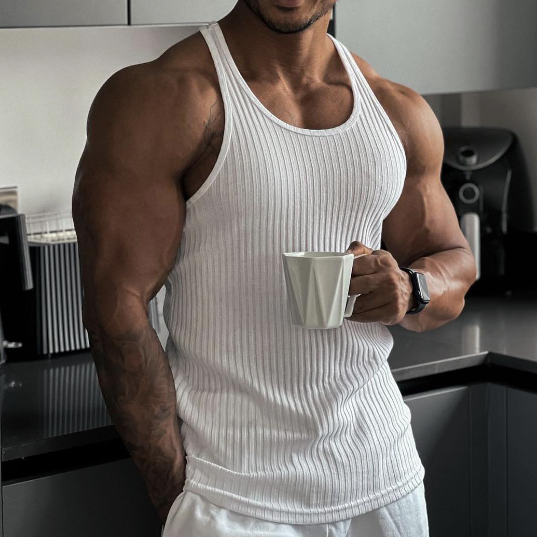 2024 Summer new men V-neck Ves – Undershirt Crew Neck recenzja i cena