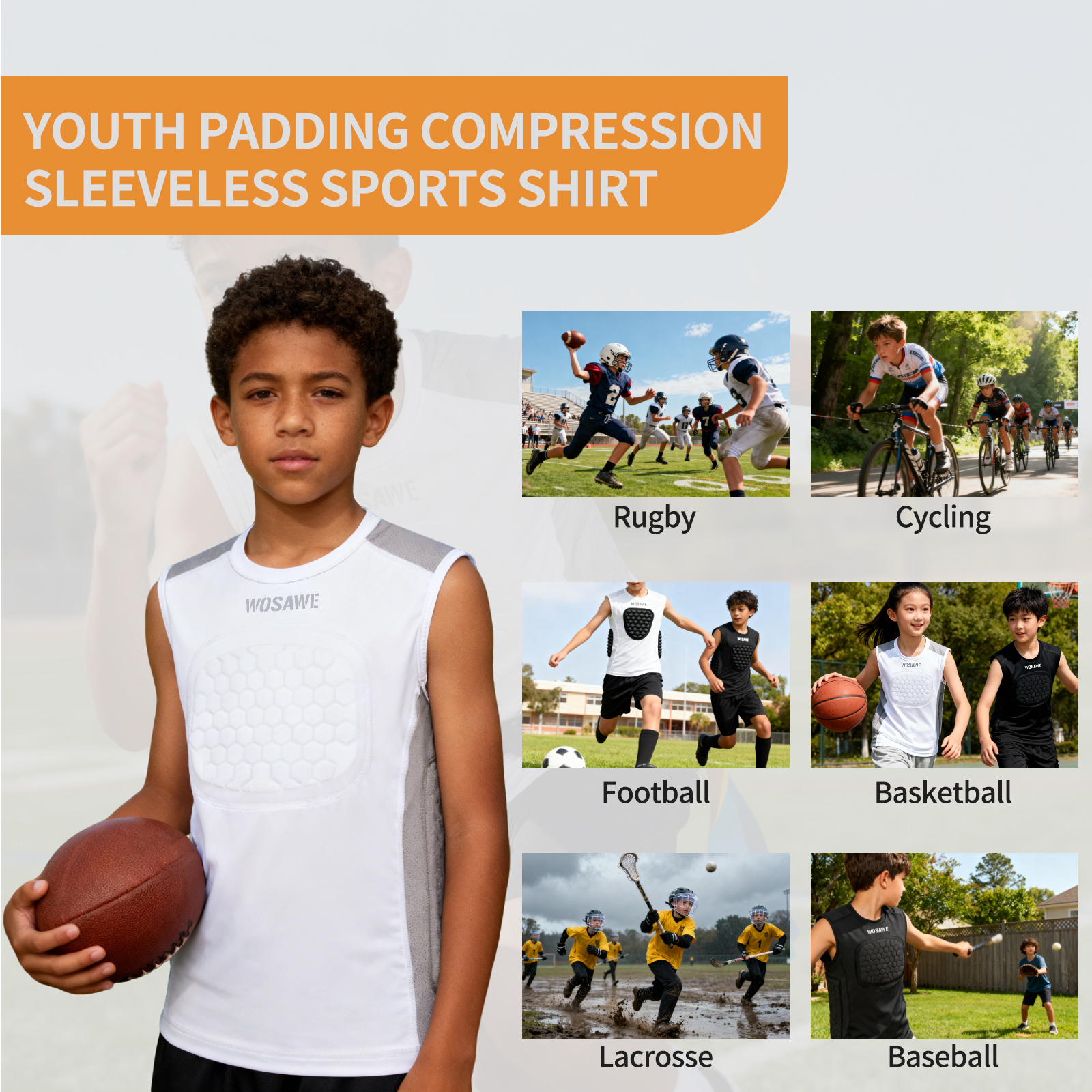 WOSAWE Boys Youth Baseball Che – Sleeveless Undershirt recenzja i cena
