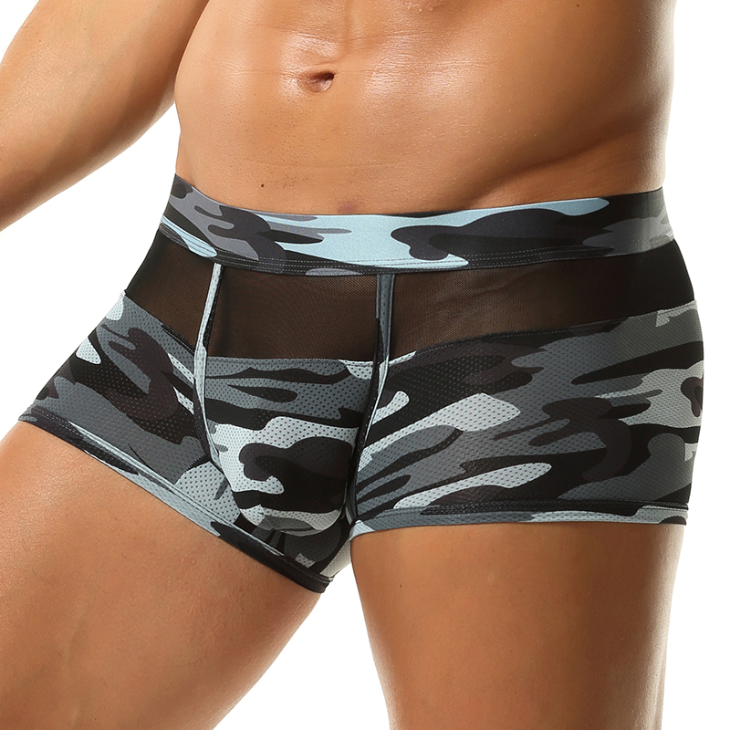 Camouflage Boxer Shorts Men Po – Mesh Sport Boxer recenzja i cena