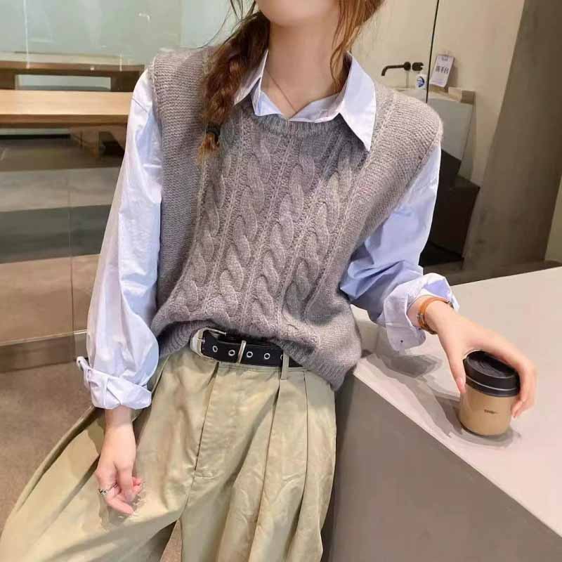 2025 New O-Neck Knitted Vest W – Sleeveless Undershirt recenzja i cena