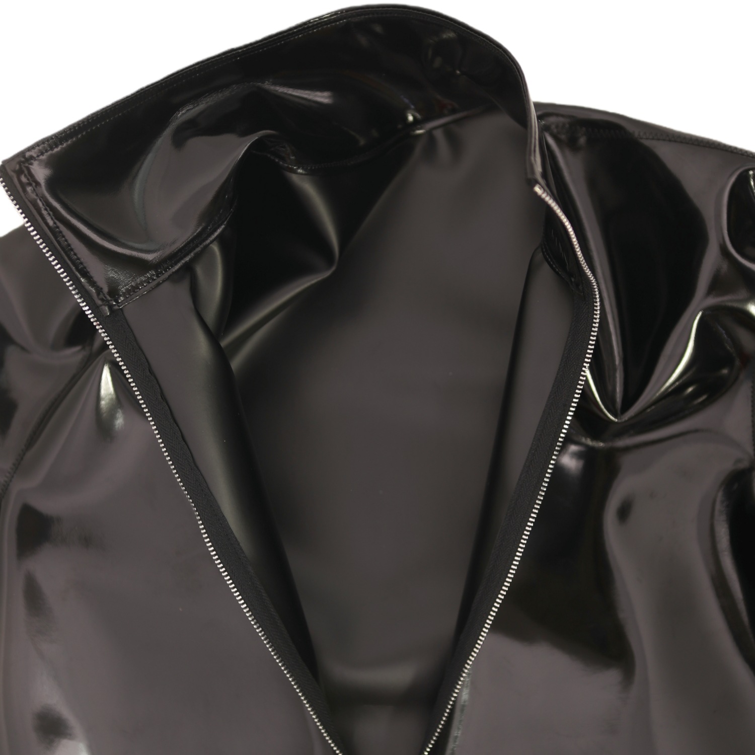 Sexy Men PVC Glossy Shiny Long – T Shirt Tight Fit recenzja i cena