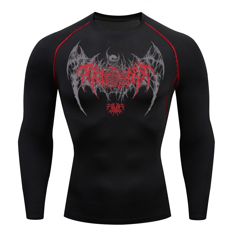 Skull Wings Print Long Sleeve  – Base Layer Top recenzja i cena