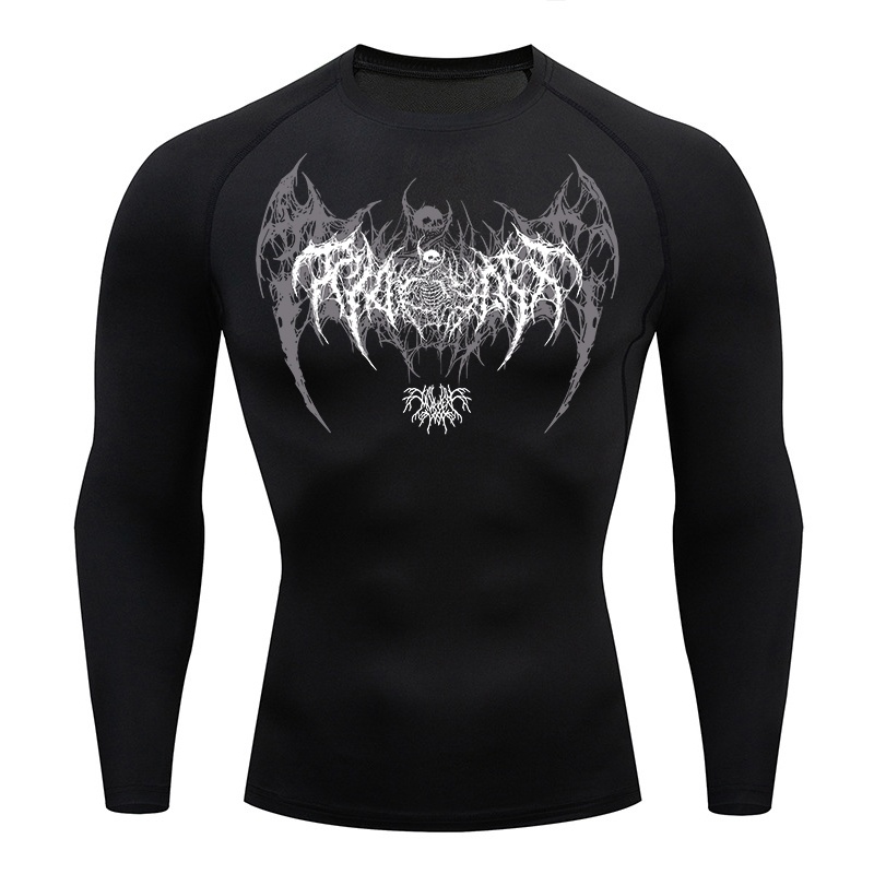 Skull Wings Print Long Sleeve  – Base Layer Top recenzja i cena