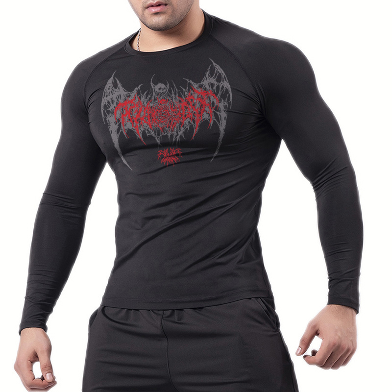 Skull Wings Print Long Sleeve  – Base Layer Top recenzja i cena