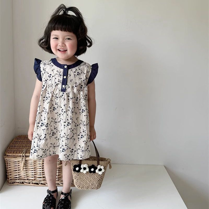 Girls summer floral dress 2024 – Undershirt Crew Neck recenzja i cena