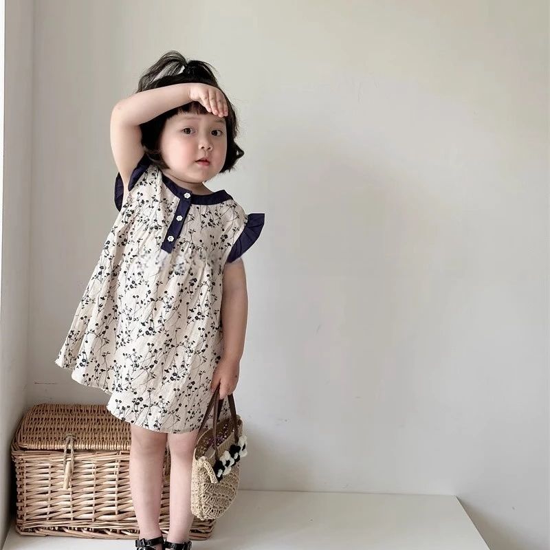 Girls summer floral dress 2024 – Undershirt Crew Neck recenzja i cena