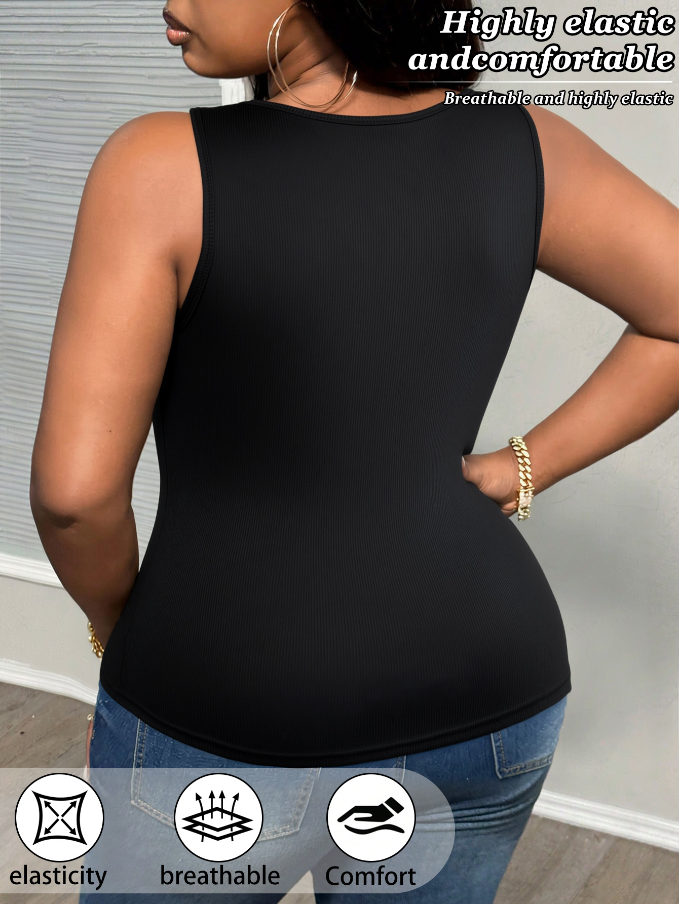 3-Pack Plus Size Lace V-Neck V – Sleeveless Undershirt recenzja i cena