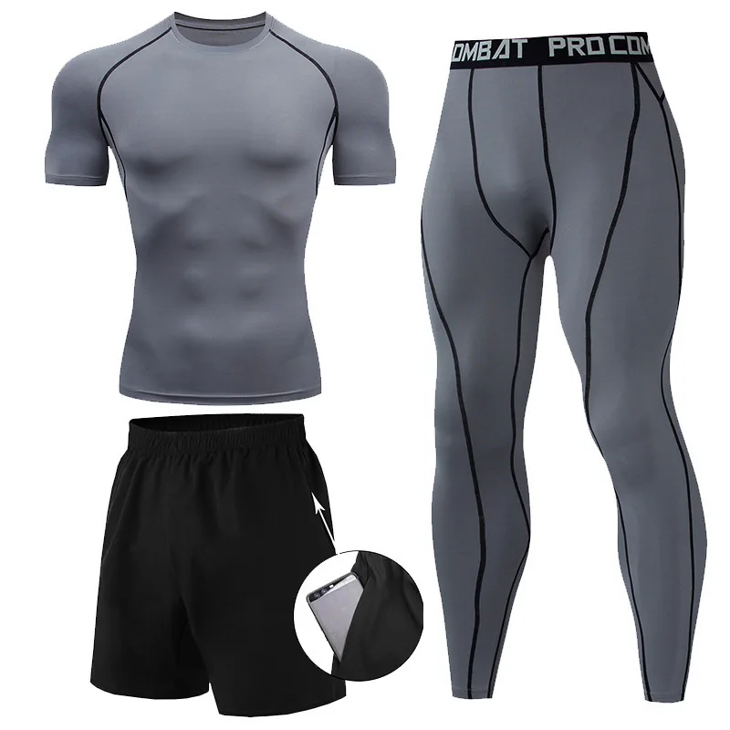 3 Pieces Fitness Suits Athleti – Compression Shorts Athletes recenzja i cena