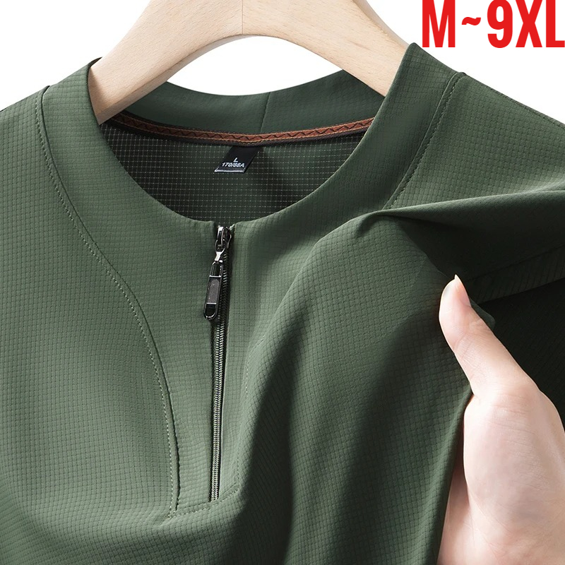 Big Size 9XL Men's Ice Silk He – T Shirt Tight Fit recenzja i cena
