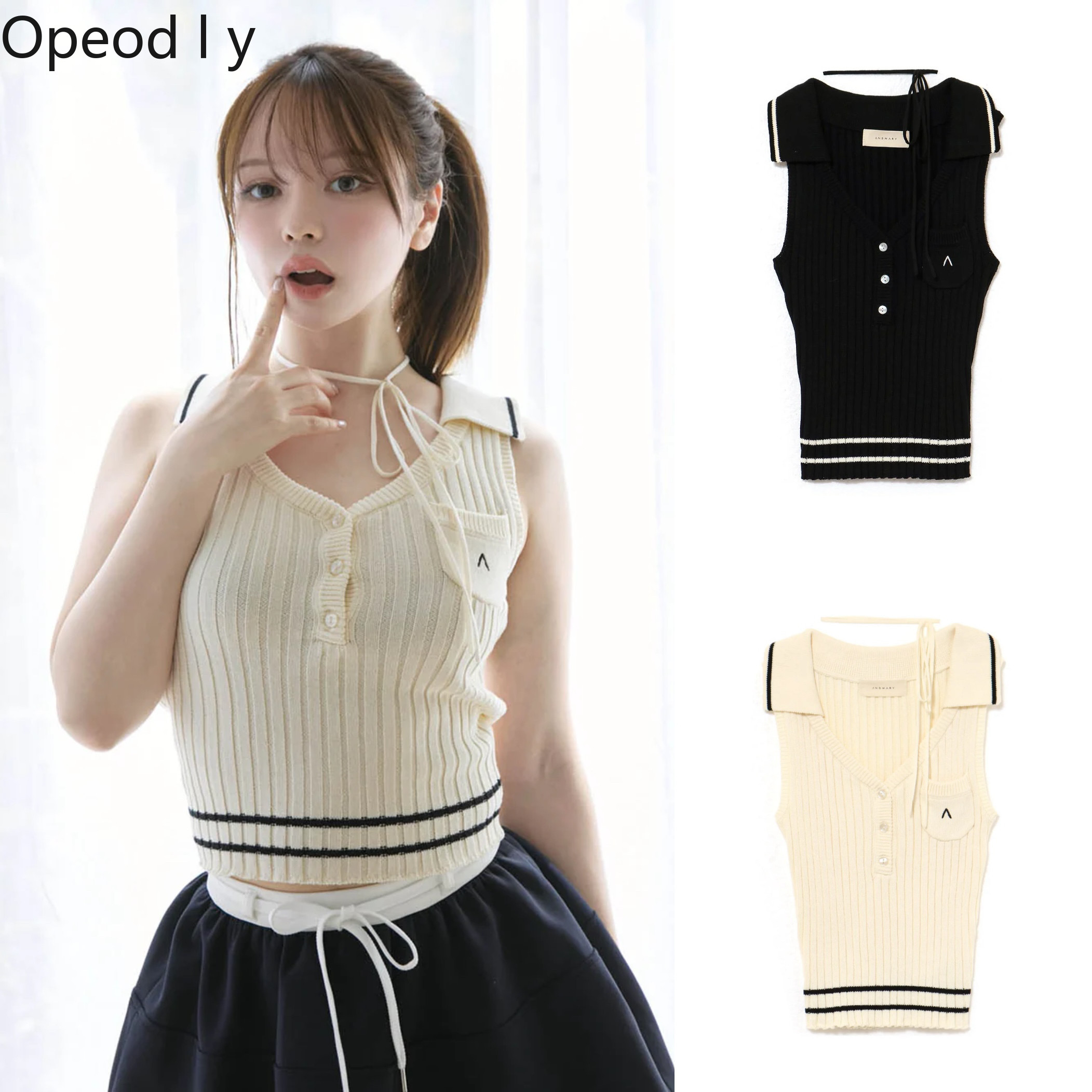 Japanese Sweet Lapel Twist V-n – Suspender Tank Top recenzja i cena