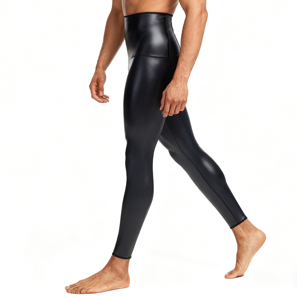 Sexy Men PU Leather Long Pants – Compression Long Pant recenzja i cena