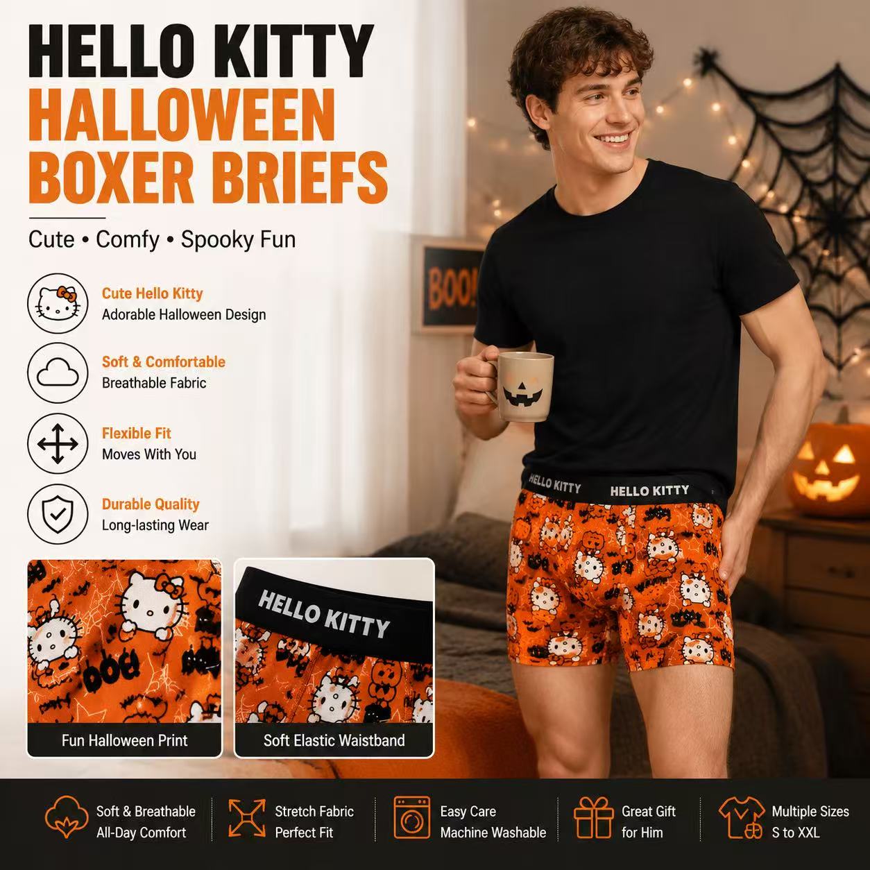 Print Hello Kitty Men's Sports – Quick Dry Underwear recenzja i cena