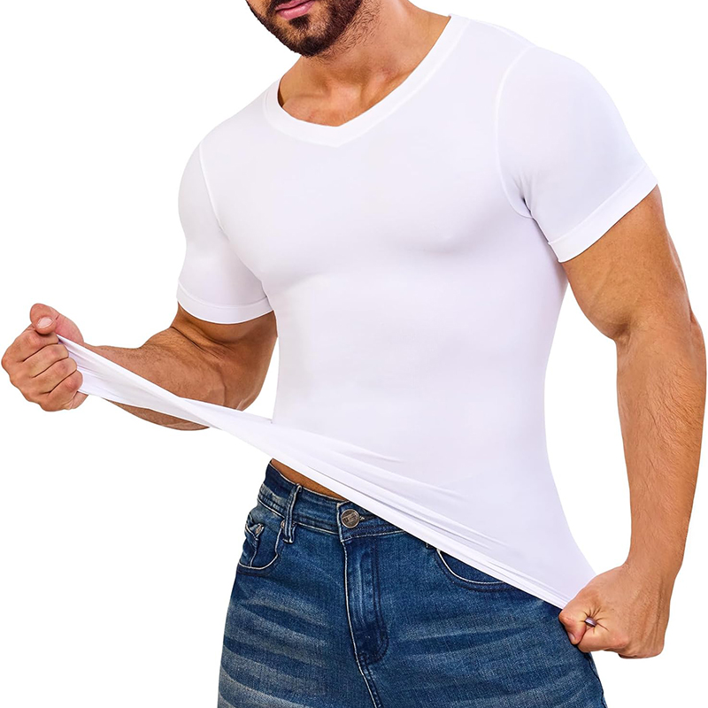 Men V Neck Compression Shirts  – Undershirt Crew Neck recenzja i cena