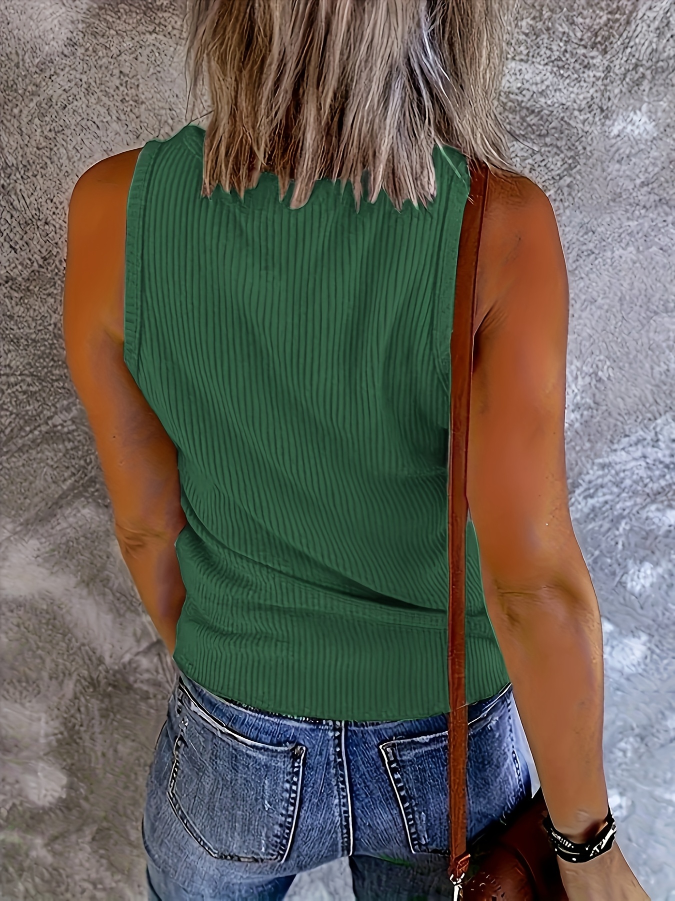 Plus Size Women Green Ribbed K – Tank Top Ribbed recenzja i cena