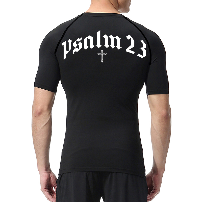 Psalm 23 Cross Print Compressi – Base Layer Top recenzja i cena